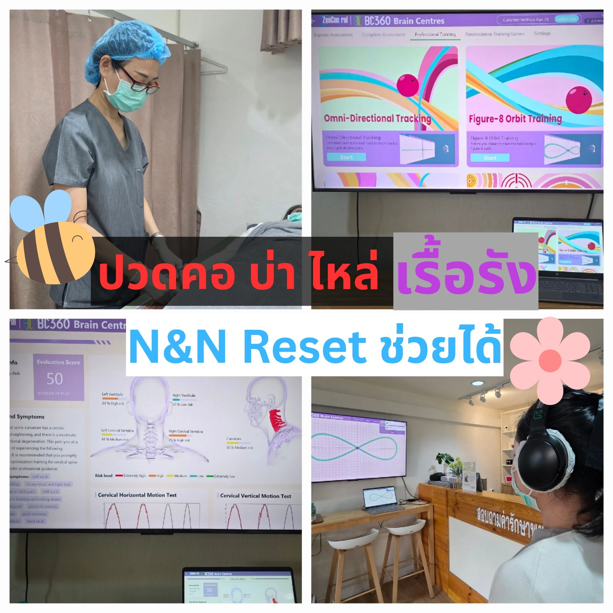 เฝิ่น คลินิก Facebook ad: จบวงจรปวดออฟฟิศซินโดรม