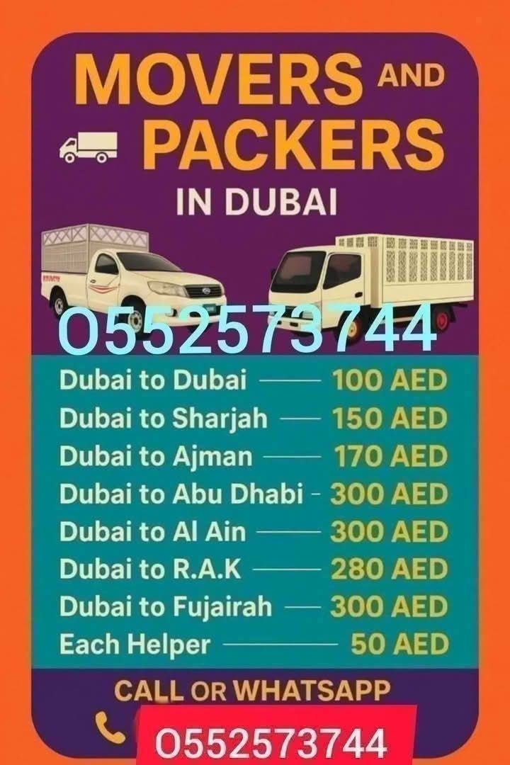 Nazeer movers Facebook ad: movers and pekers from dubai all over UAE…