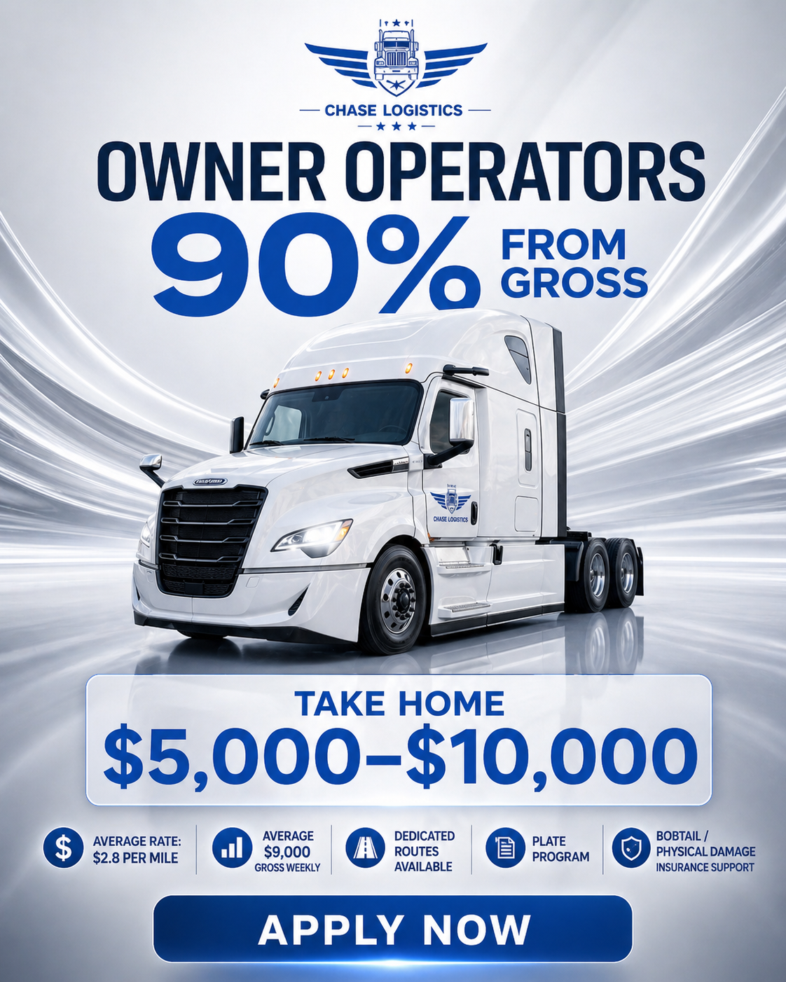 Chase logistics LLC Facebook ad from May 23, 2026
