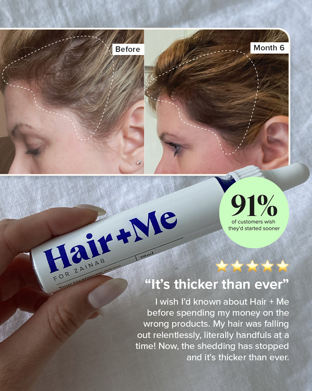 Hair + Me Facebook ad