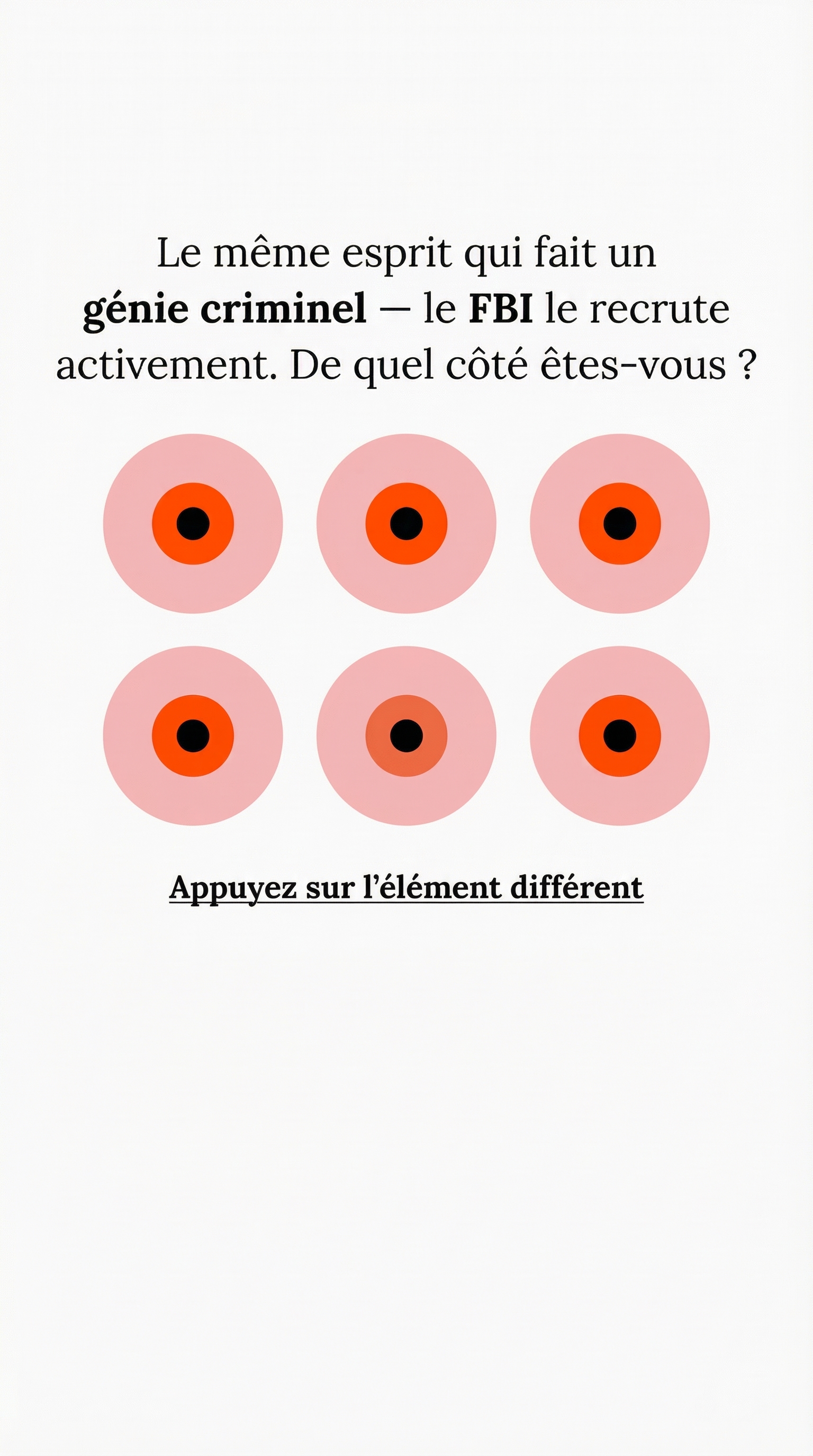 International IQ test Facebook ad