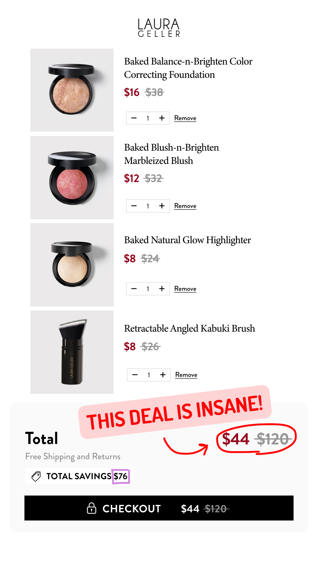 Laura Geller Beauty Facebook ad