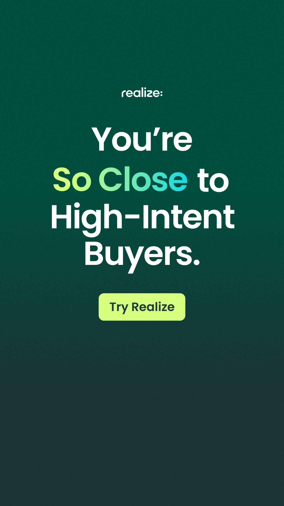 Realize For Advertisers Facebook ad