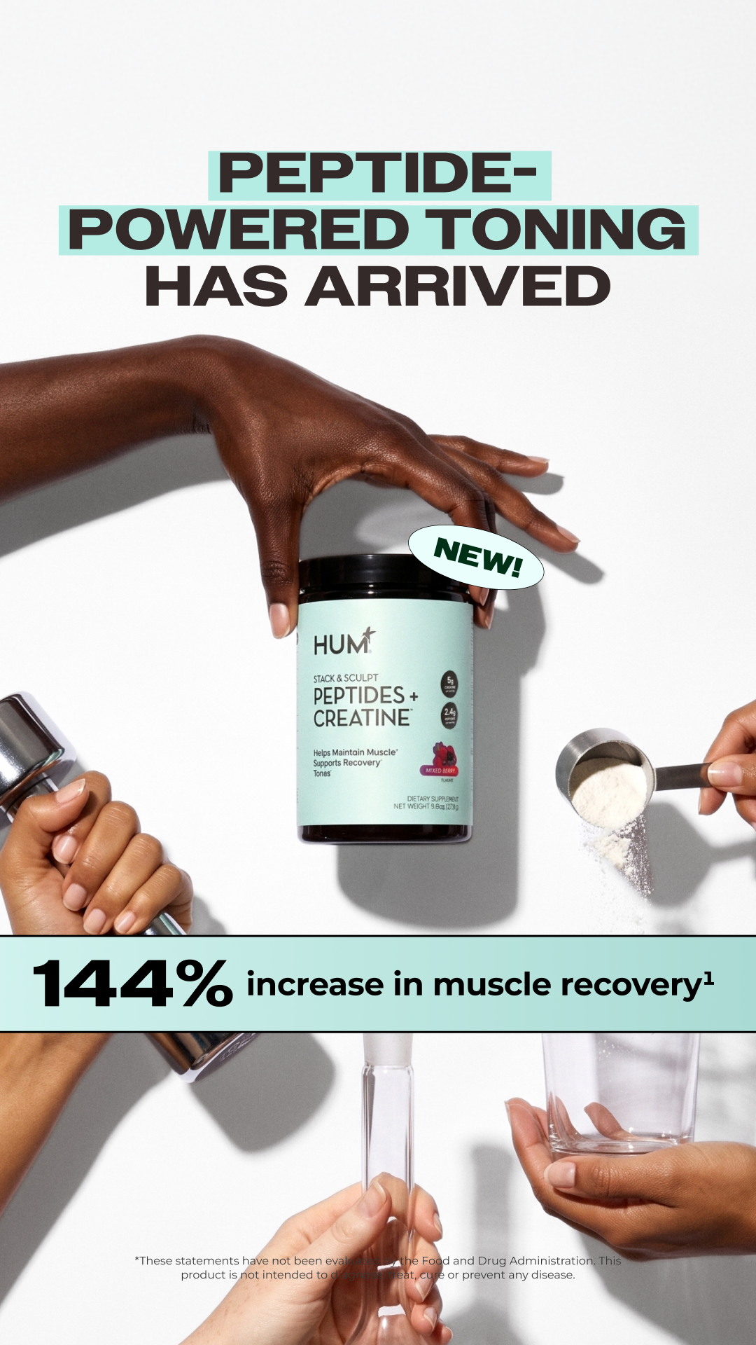 HUM Nutrition Facebook ad: Not All Creatine Is Created Equal