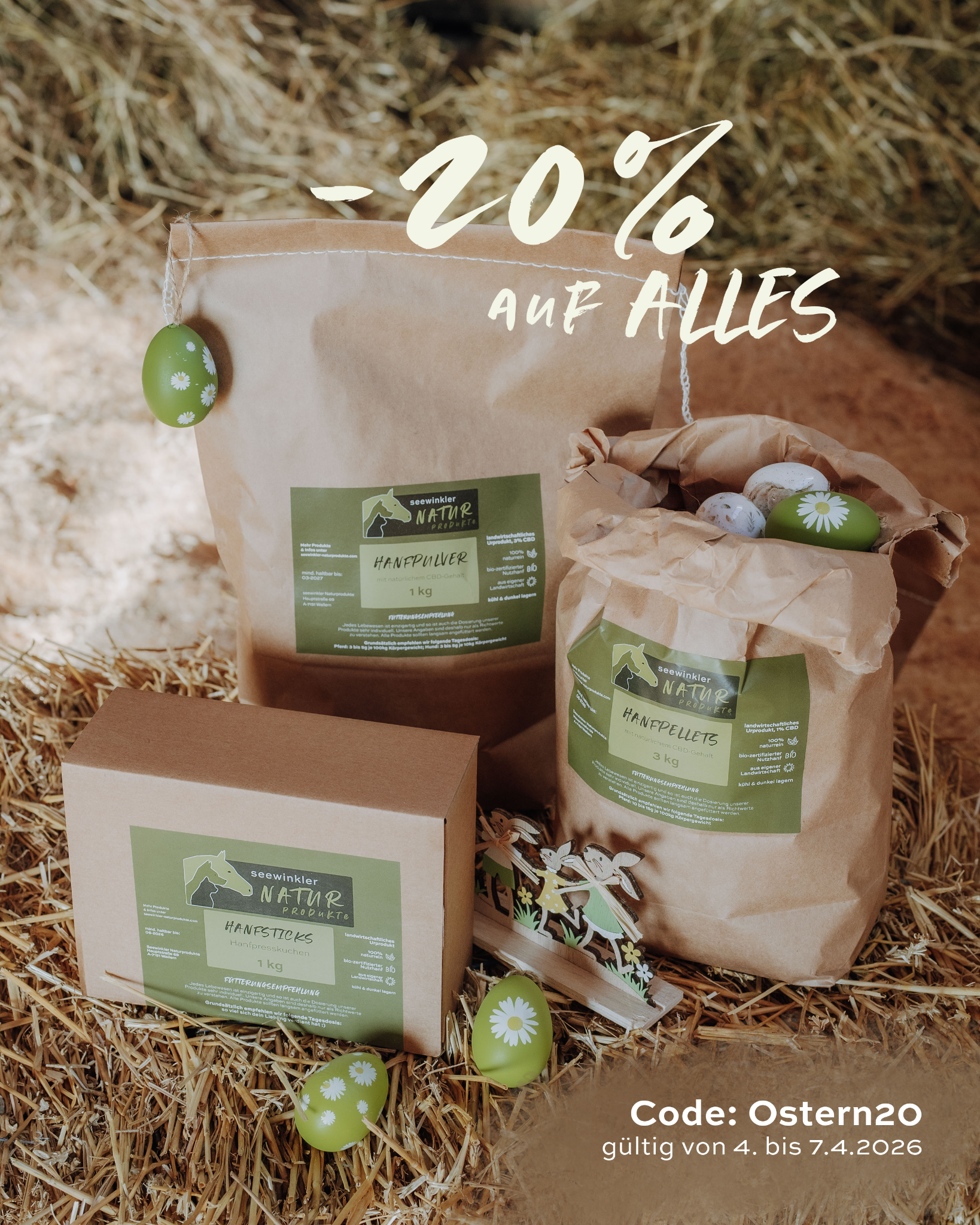 Seewinkler Naturprodukte Facebook ad: Oster-Special für Dich & Deinen Liebling