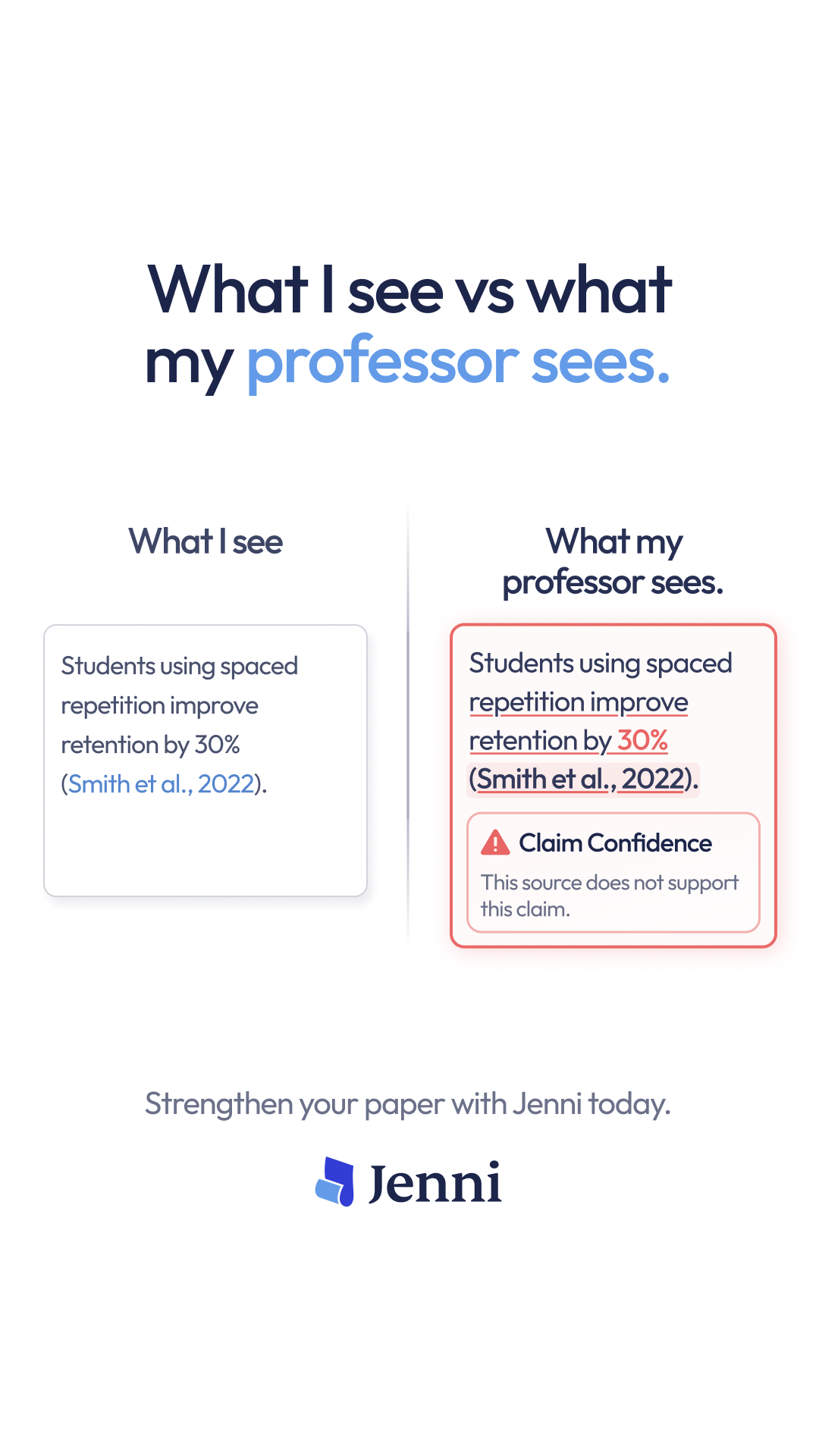 Jenni AI Facebook ad