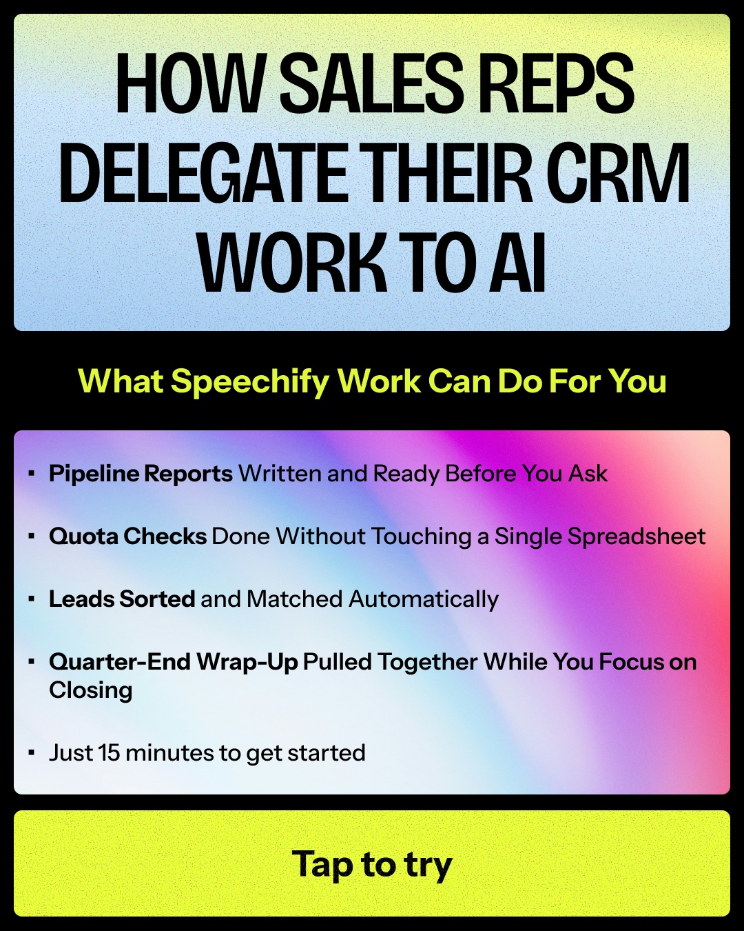 Speechify Work Facebook ad