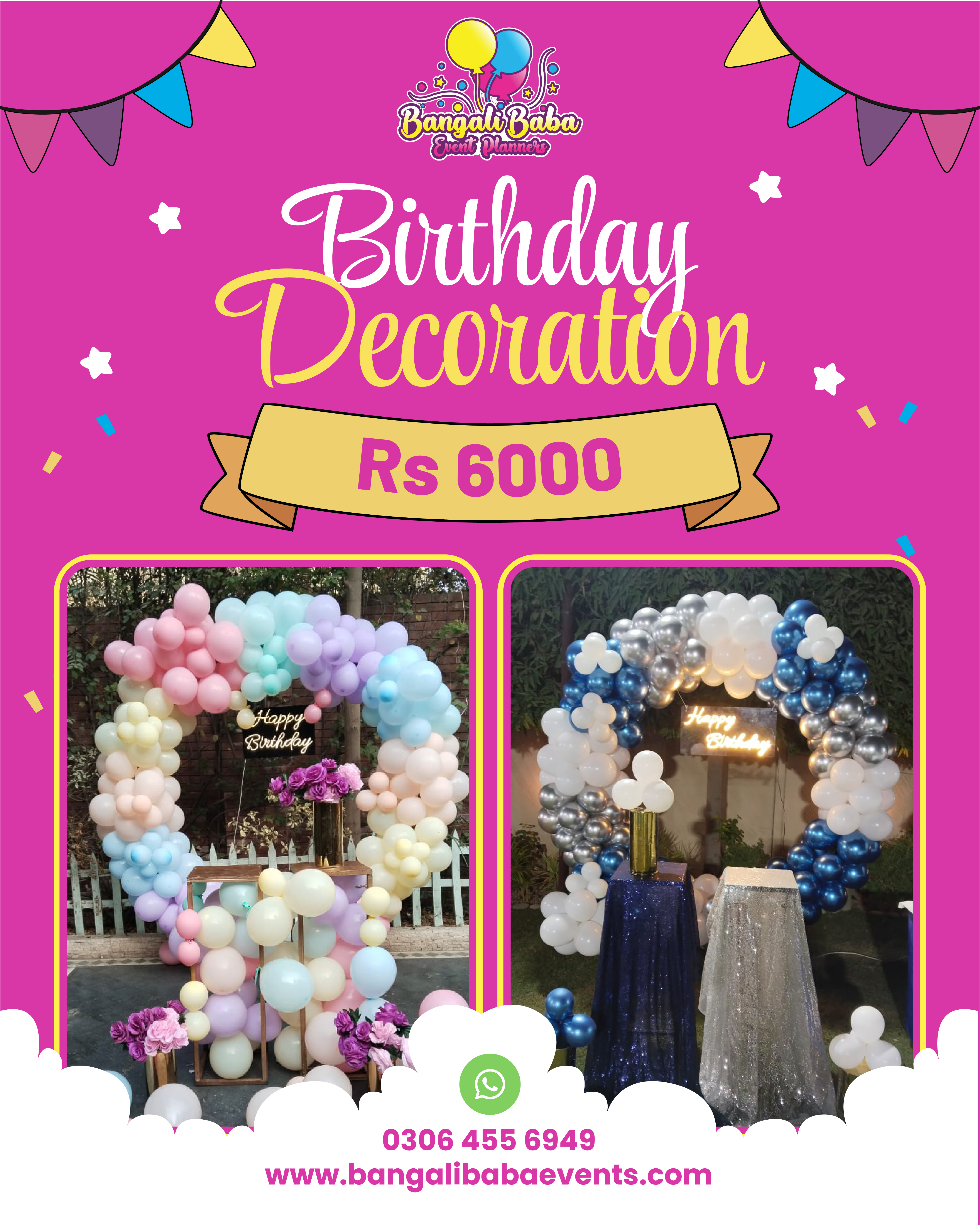 Bangali Baba Event Planners Facebook ad: Planning a celebration?
