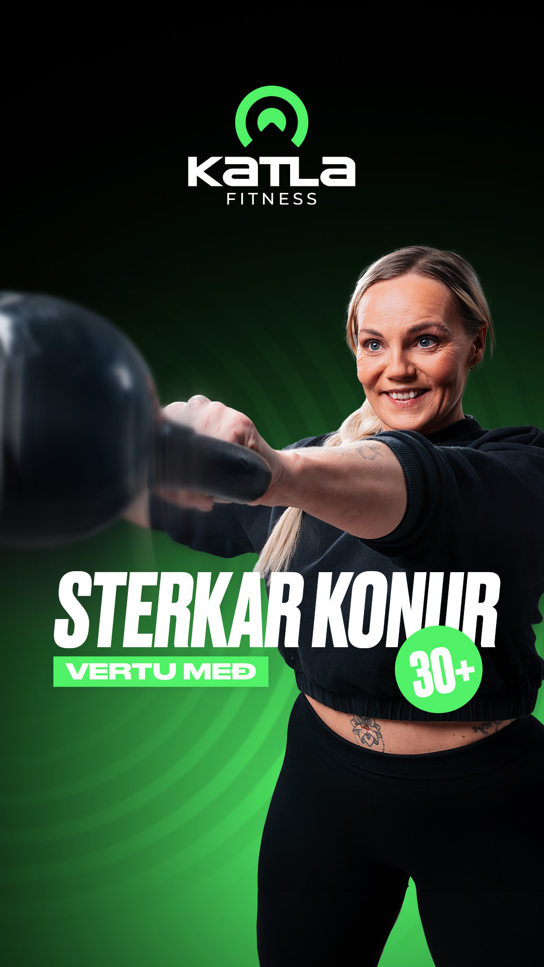 Katla Fitness Facebook ad: Sterkari konur 30+