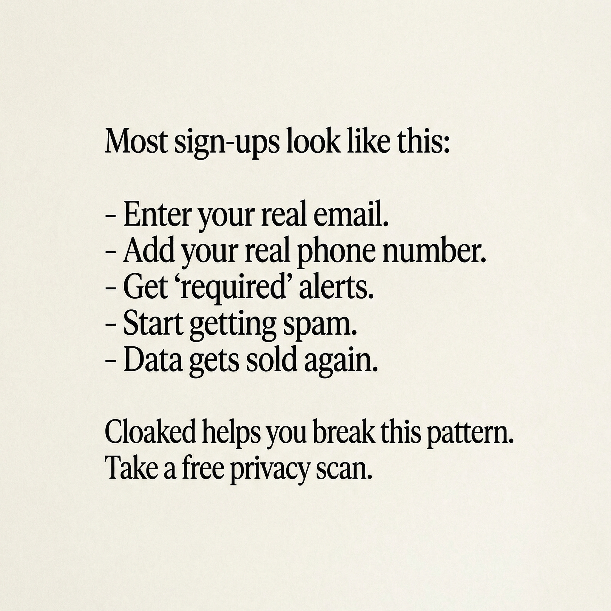 Cloaked Inc. Facebook ad