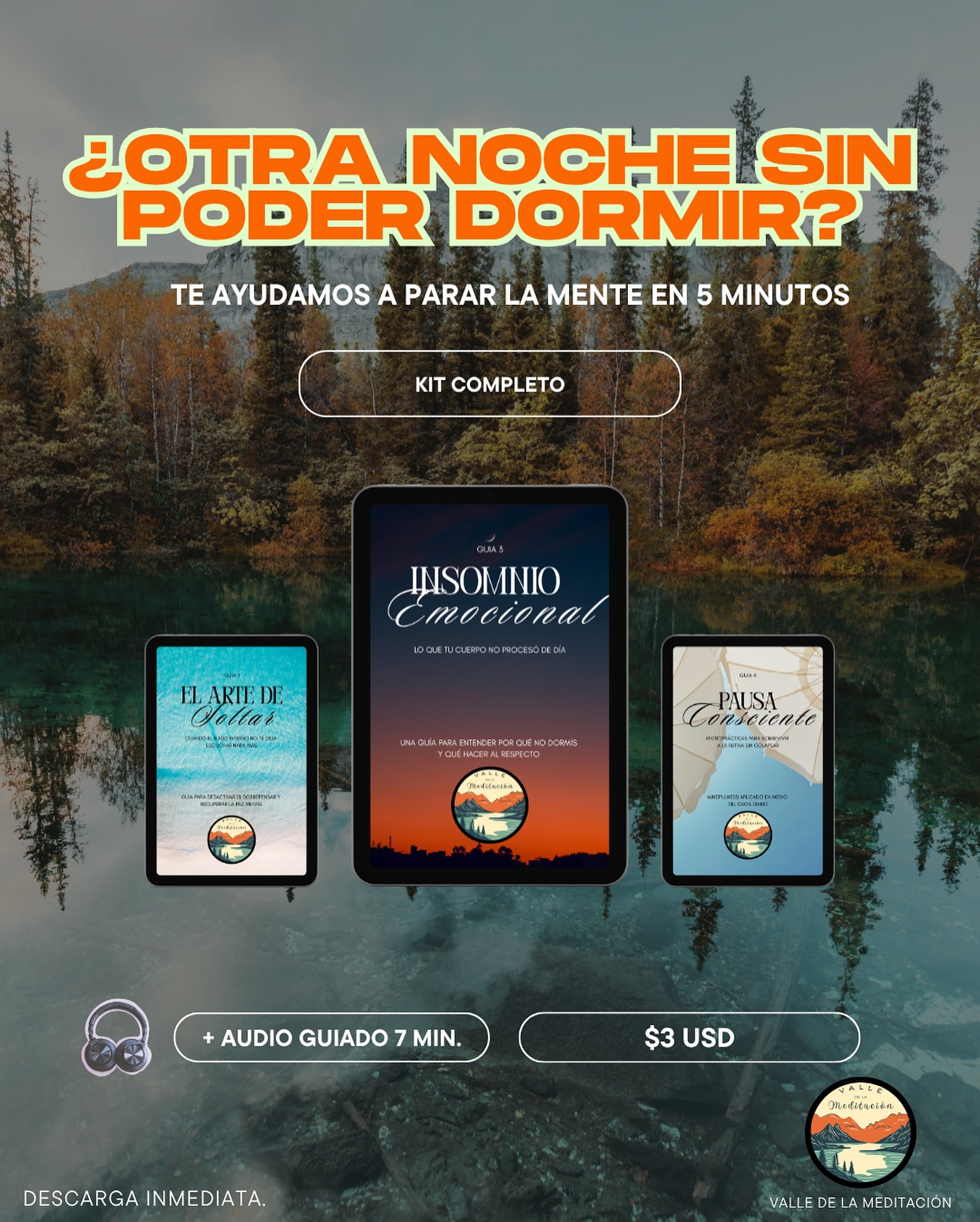 Valle de la Meditacion Facebook ad: Kit de contenido para instagram