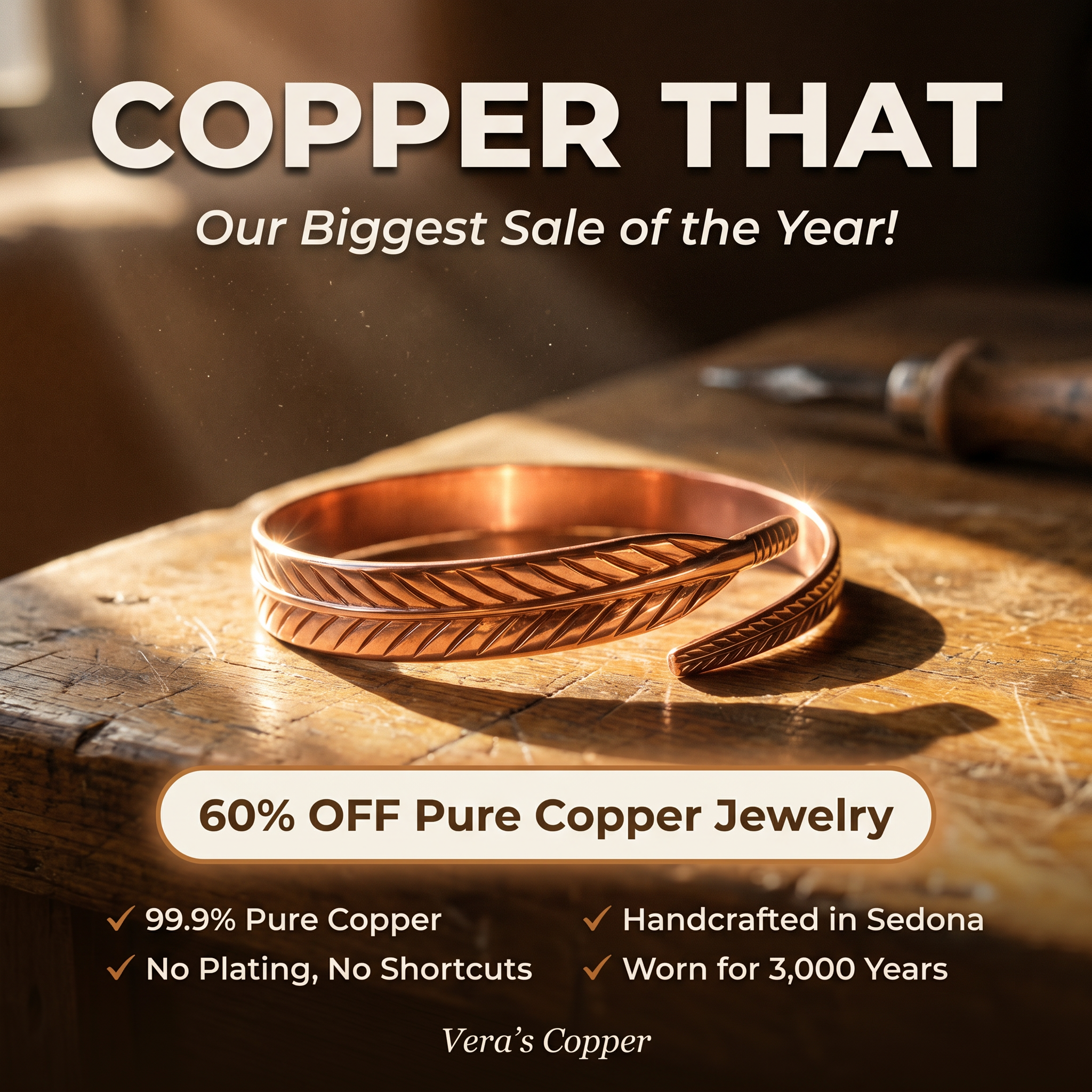 Vera’s Copper Jewelry Facebook ad
