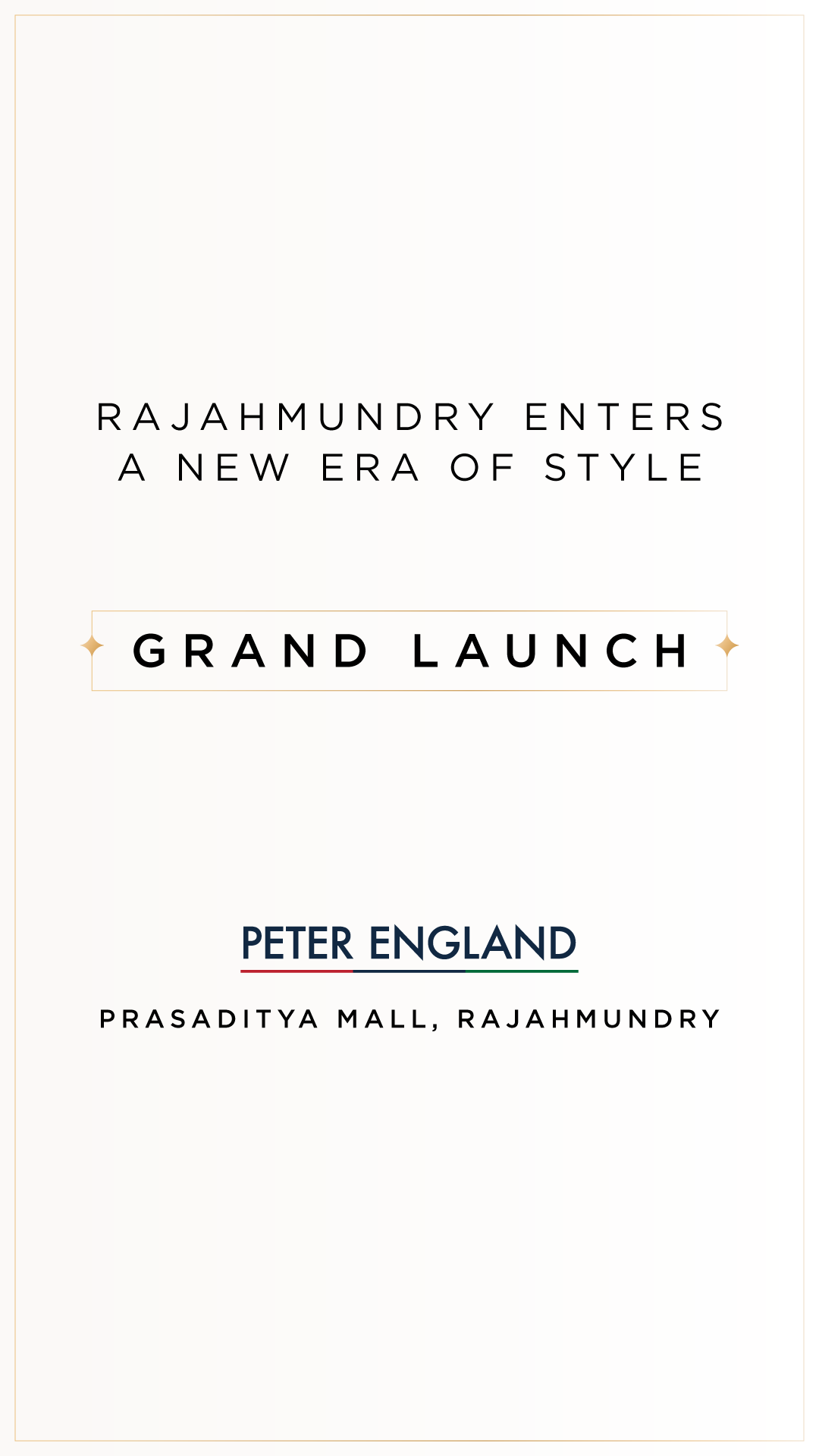 Peter England Facebook ad: We're now in your city.