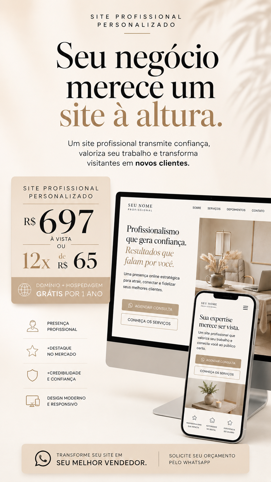 U.trend Marketing Digital Facebook ad: Criação de Sites Profissionais