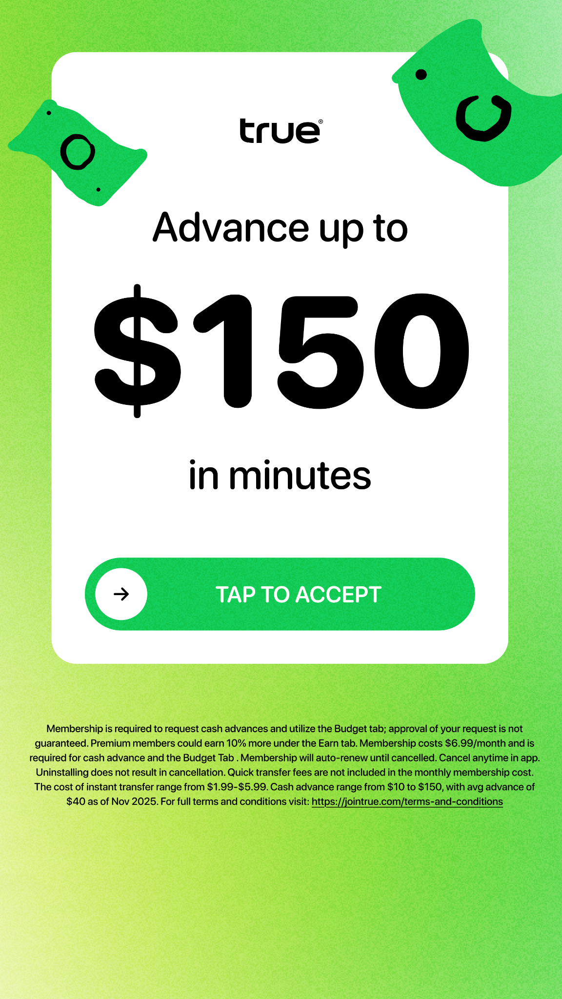 True Finance  Facebook ad