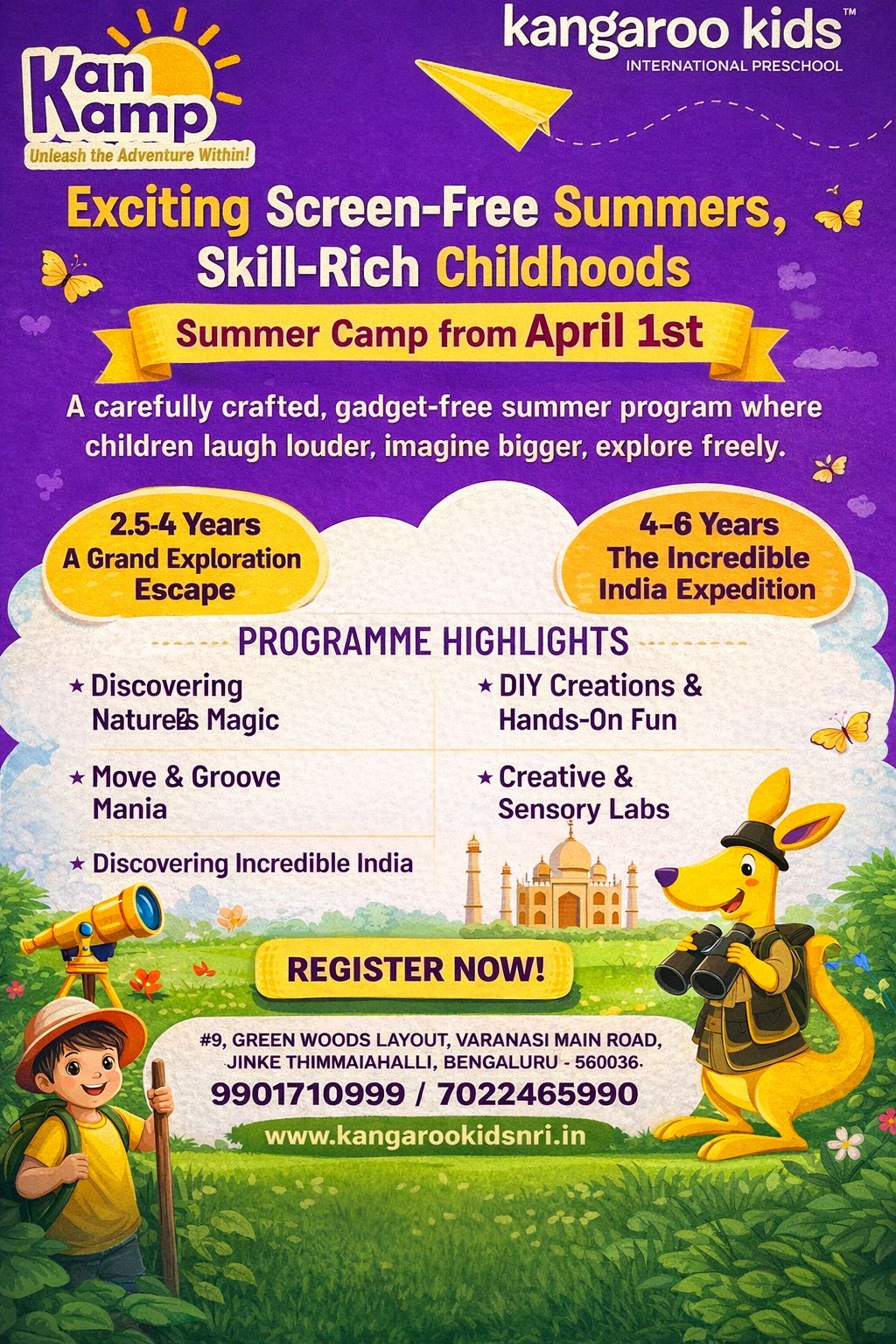 Kangaroo Kids, R.M Nagar, NRI Layout Facebook ad: Special Admission Offer, AY 2026-27