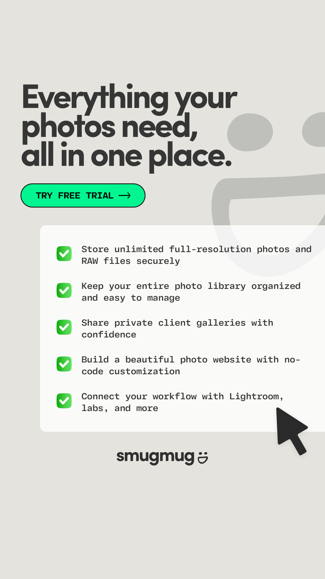 SmugMug Facebook ad