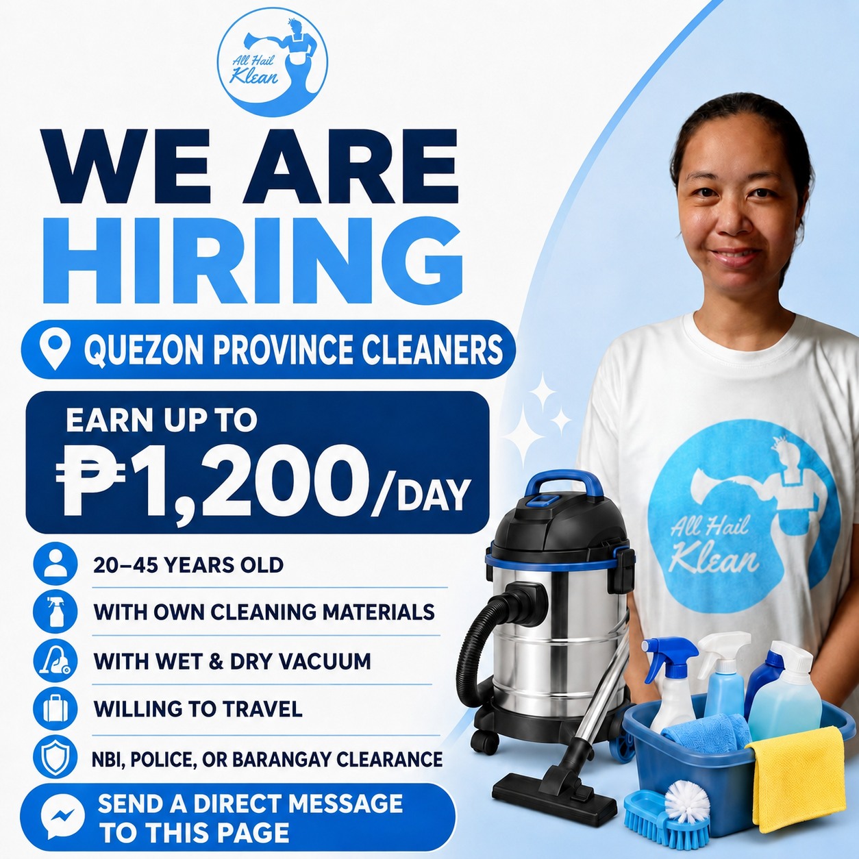 AHK Careers Facebook ad: Cleaners Wanted sa Quezon Province!