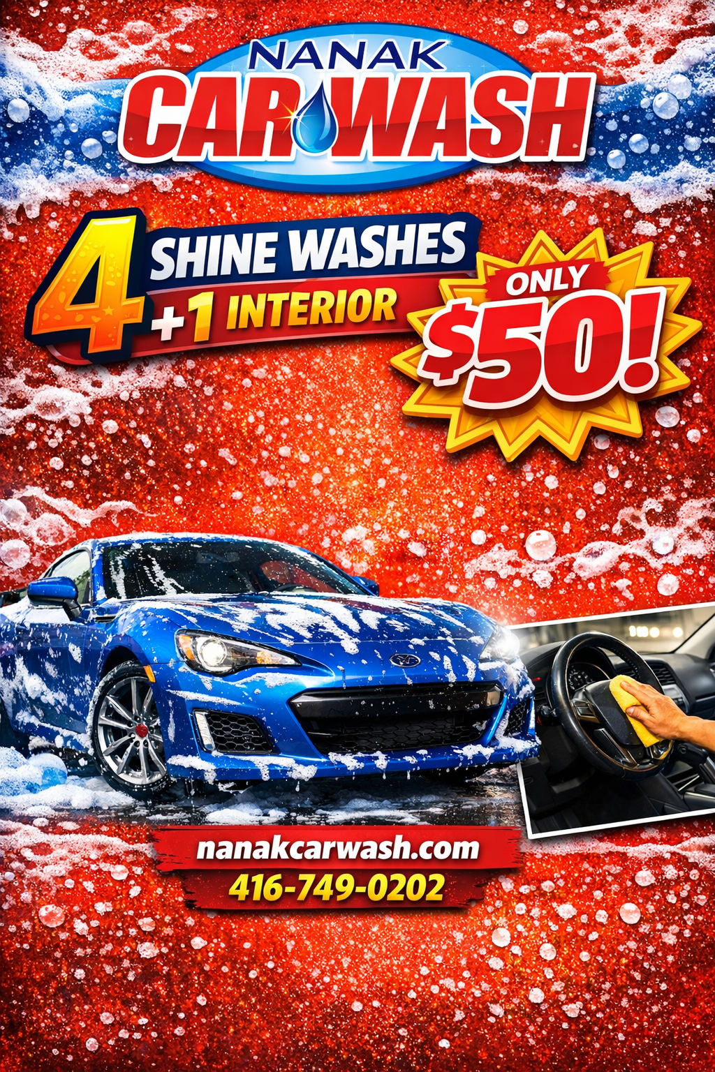 Nanak Car Wash - Brampton, Etobicoke, North York Facebook ad: Get Your Car Cleaned at Affordable Prices