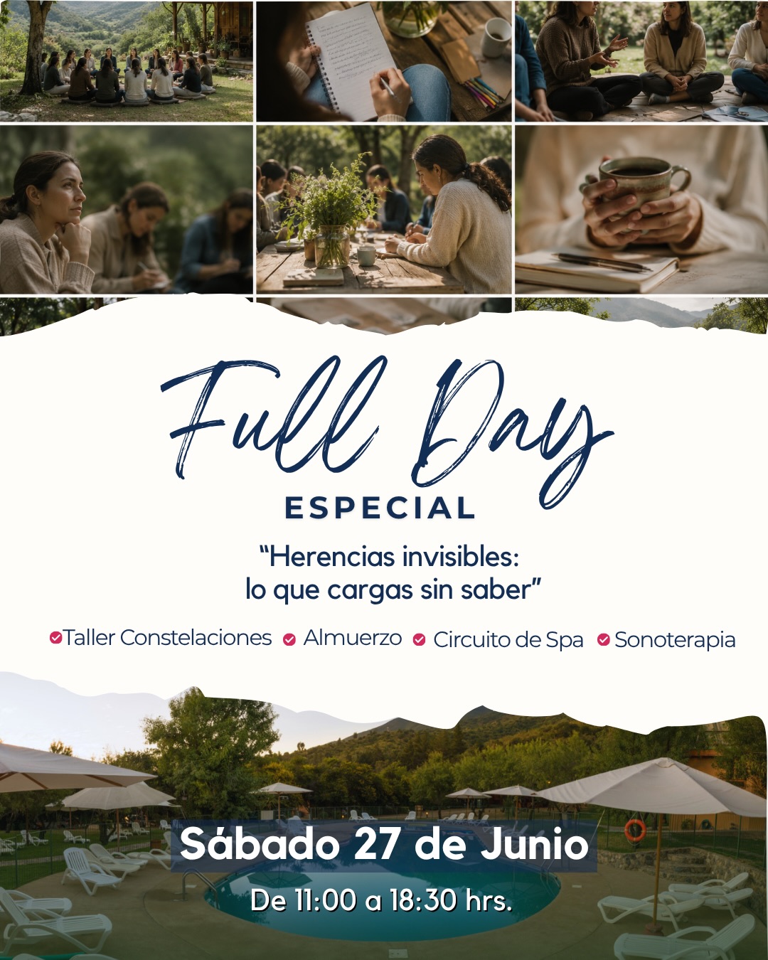 OLMUÉ NATURA lodge & spa Facebook ad: FULL DAY ESPECIAL: Herencias invisibles: lo que cargas…