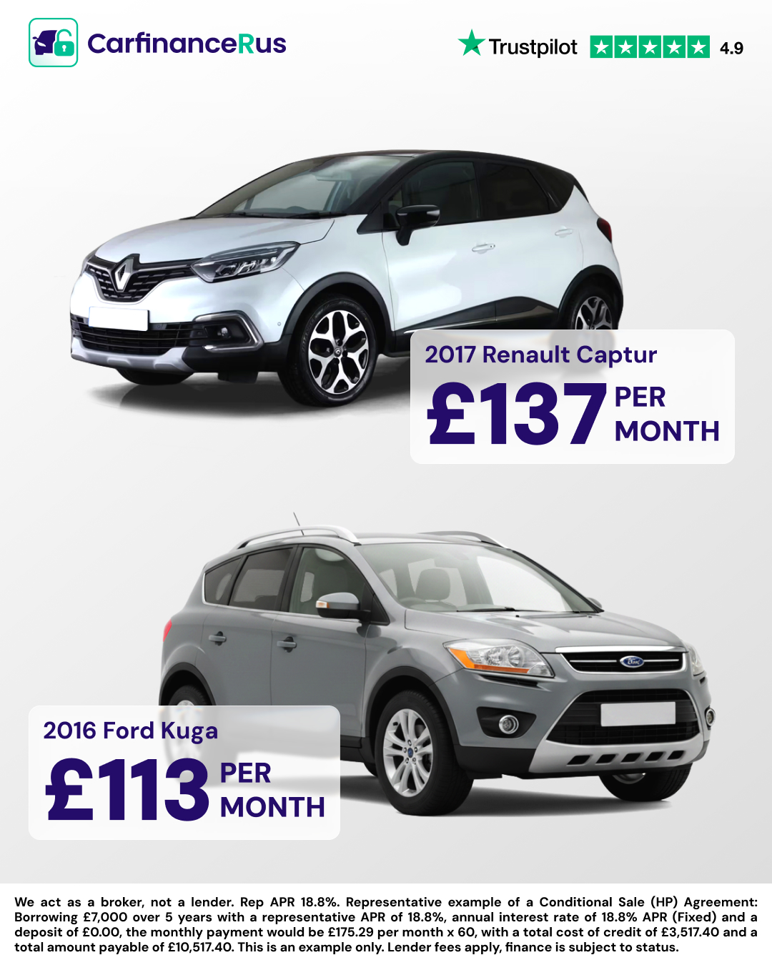 CarFinance R Us Facebook ad