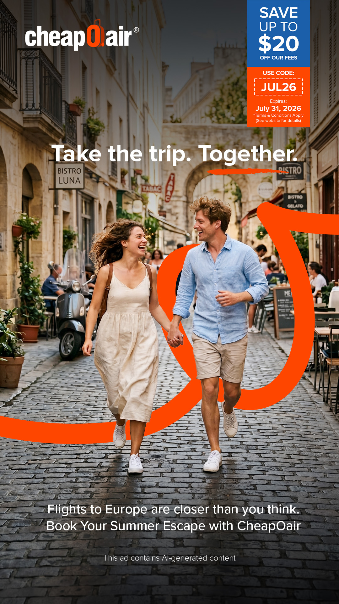 CheapOair Facebook ad