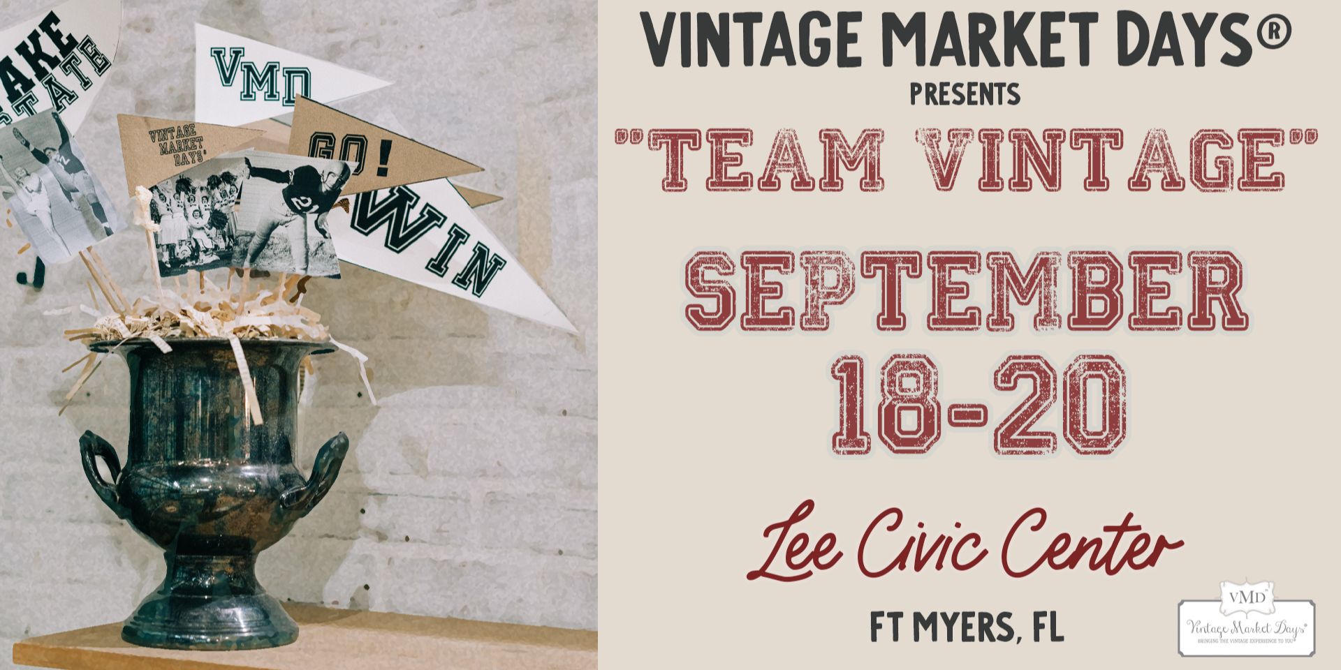 Vintage Market Days of South Gulf Coast Florida Facebook ad: Vintage Market Days presents Team Vintage