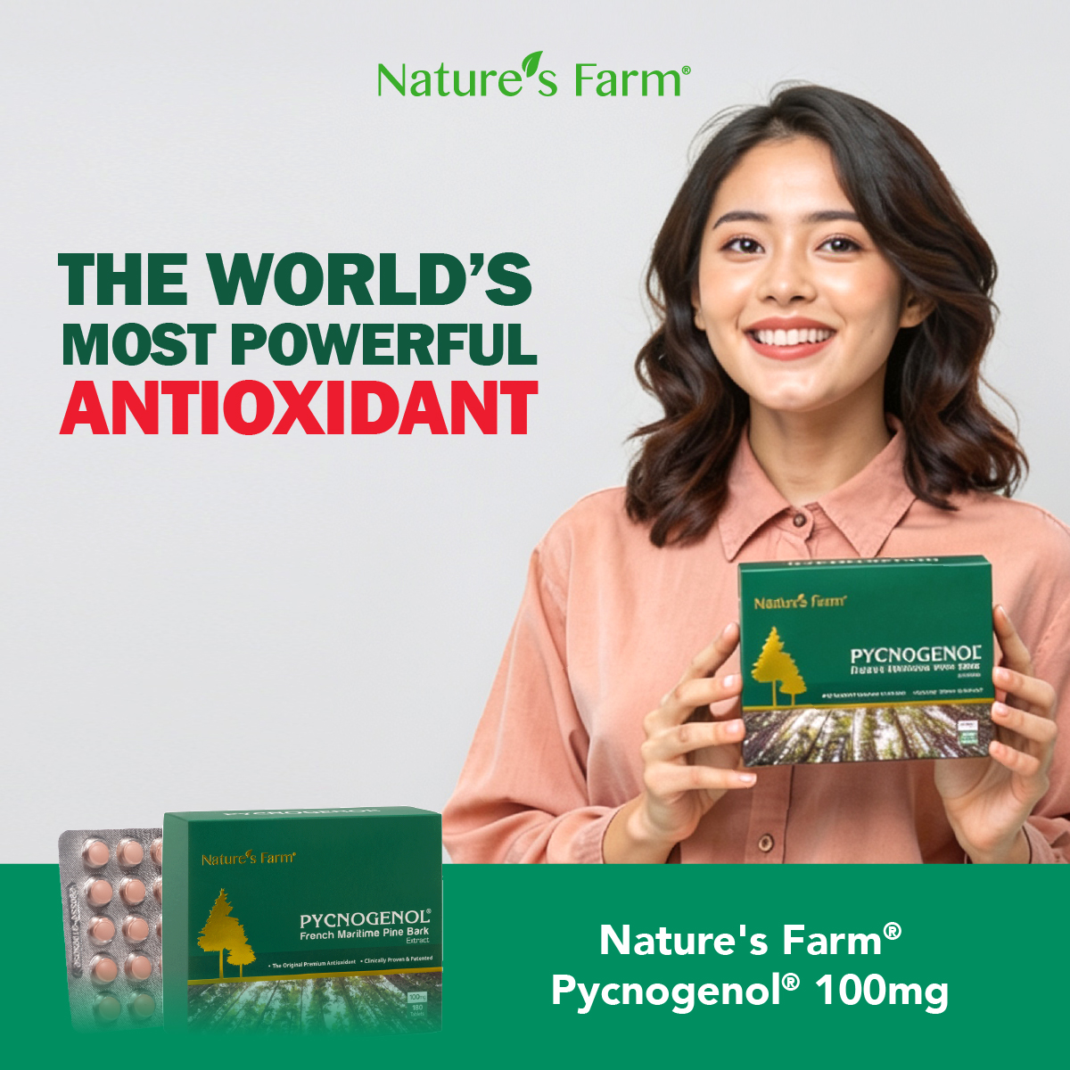 Nature's Farm Facebook ad: Why settle for just one benefit when Pycnogenol…