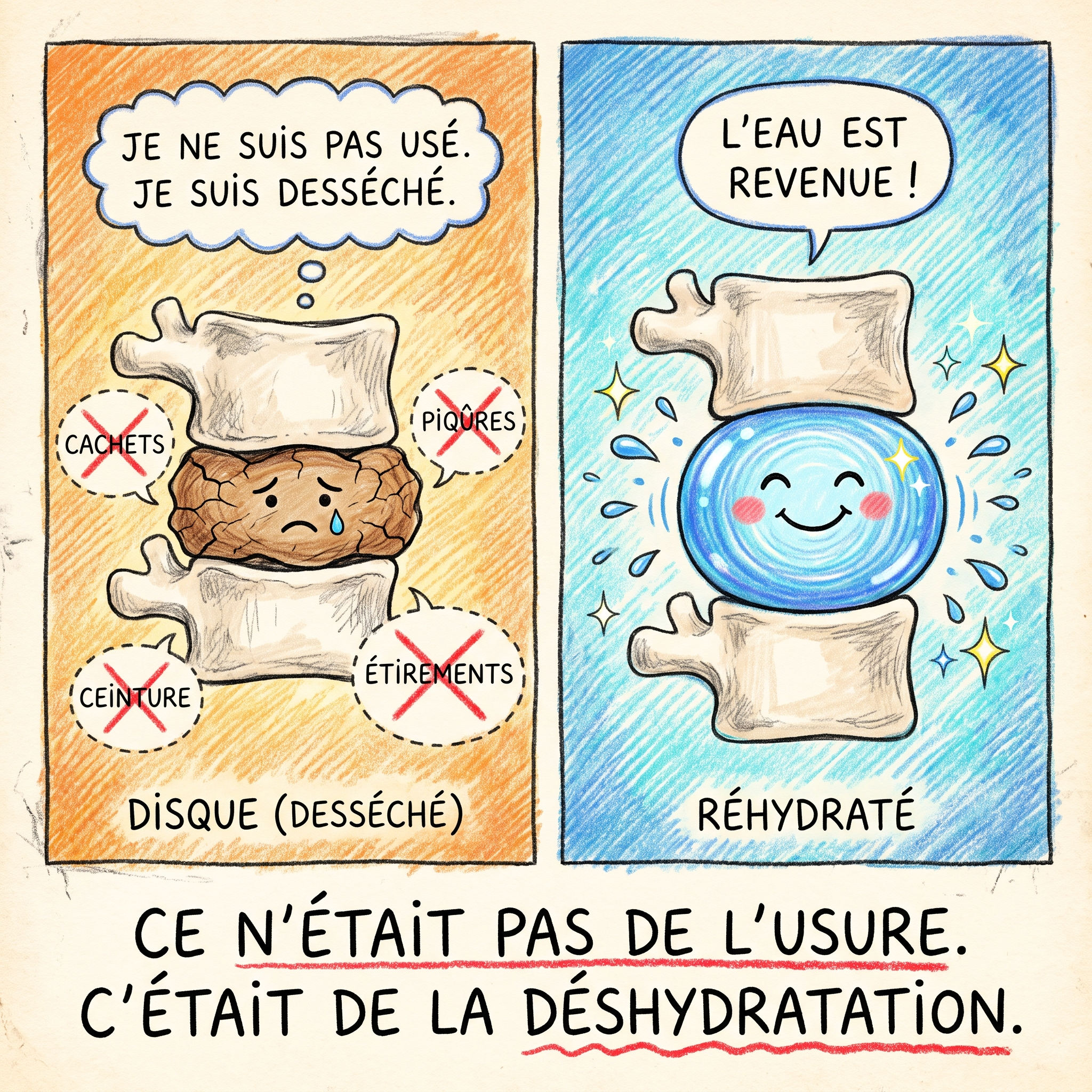 Christiane Favre Facebook ad: Mes disques n'étaient pas morts. Ils étaient asséchés.