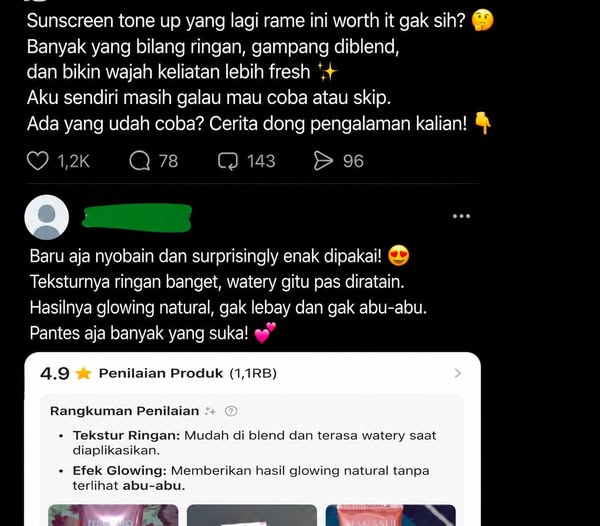 Riska Ariska Facebook ad: Akhirnya ada yg spill juga