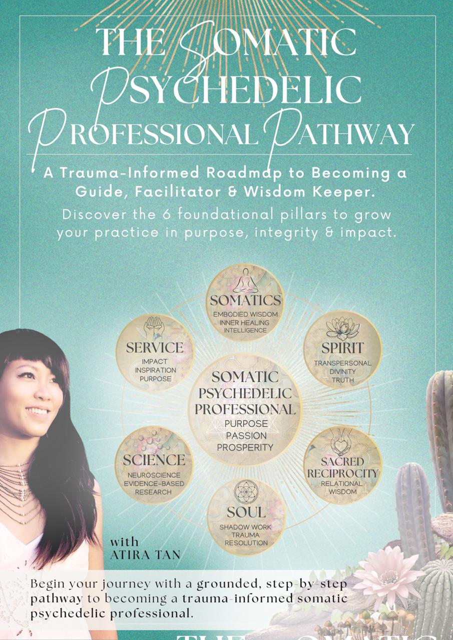 Atira Tan Facebook ad: FREE Guide: The 6 Pillars of Ethical, Embodied Psychedelic…