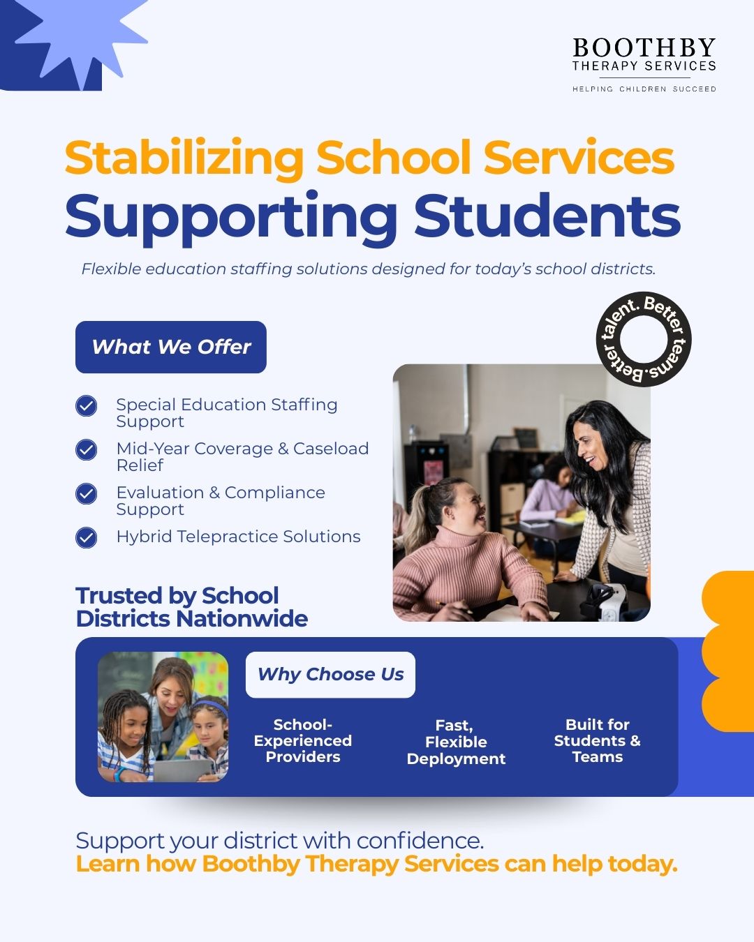 Boothby Therapy Services Facebook ad: Special Education Staffing-Northeast