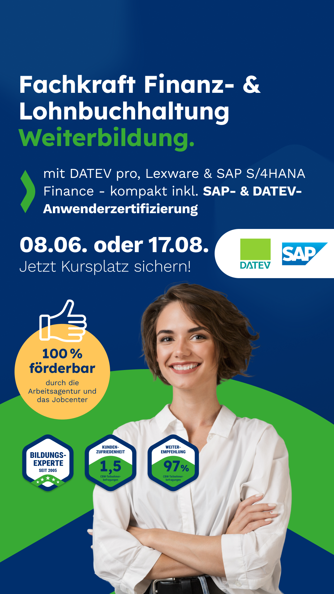 CBW- College Berufliche Weiterbildung GmbH Facebook ad from Jun 24, 2026
