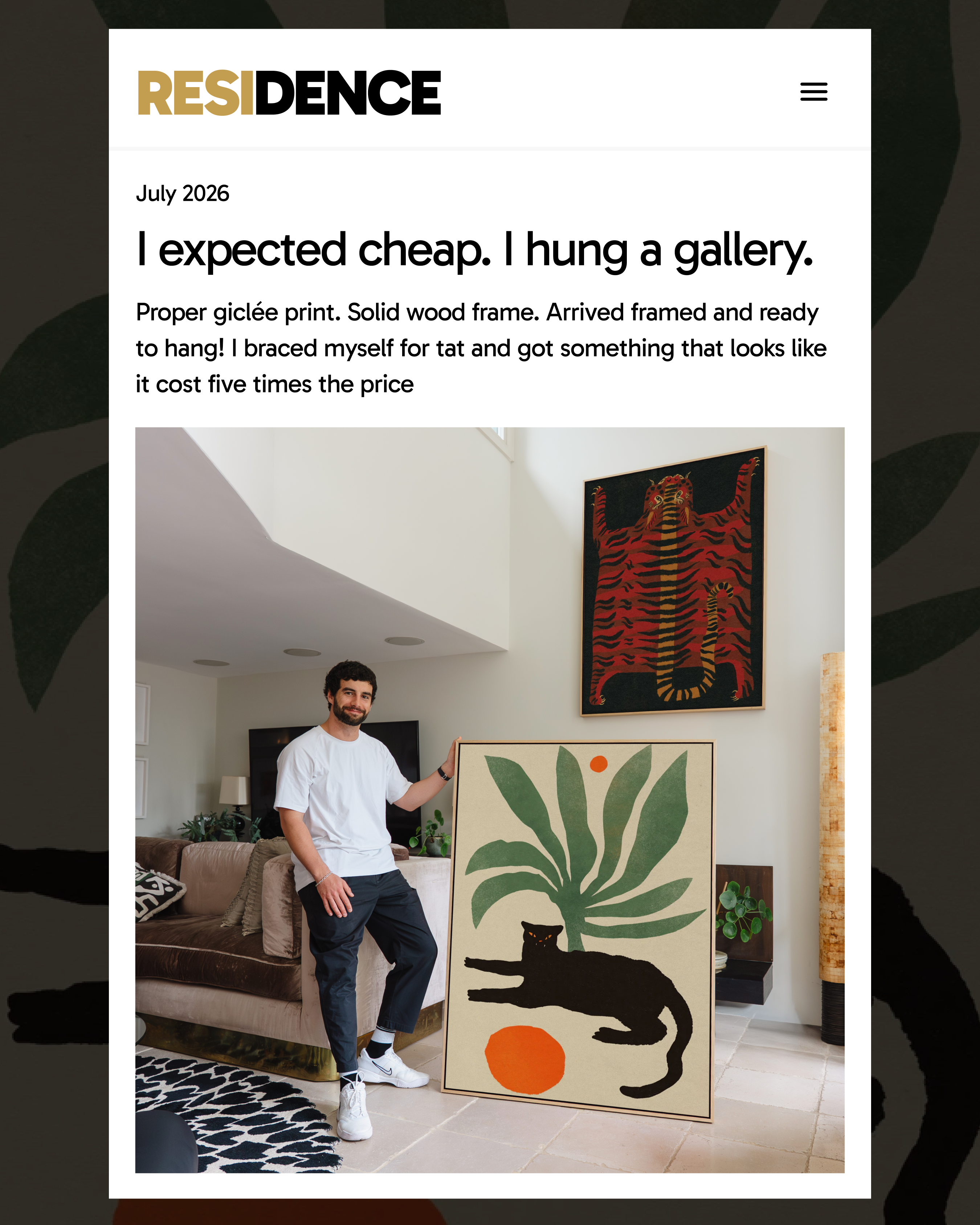 GoodMood Facebook ad: Discover art that transforms your space