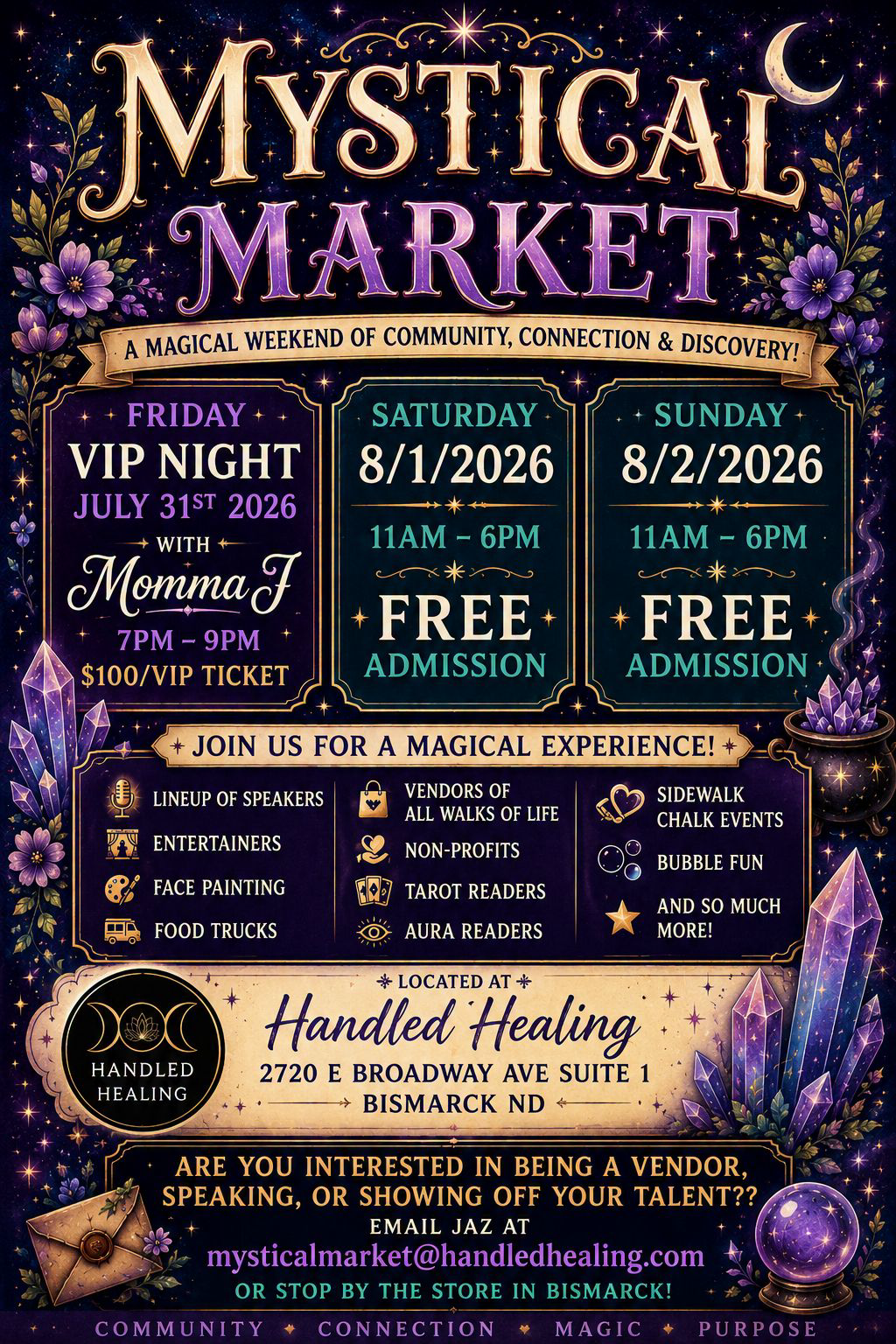 Handled Healing Facebook ad: Mystical Market by Handled Healing