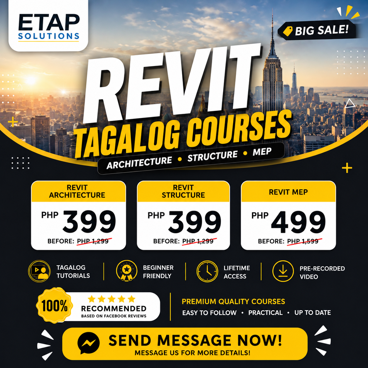 ETAP Solutions Facebook ad: 7 SLOTS LEFT