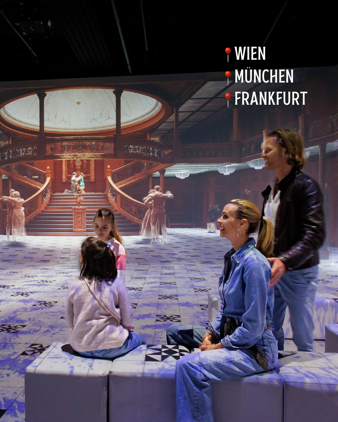 Titanic-Immersiv Facebook ad: Die Legende der Titanic - Die immersive Ausstellung - Wien…
