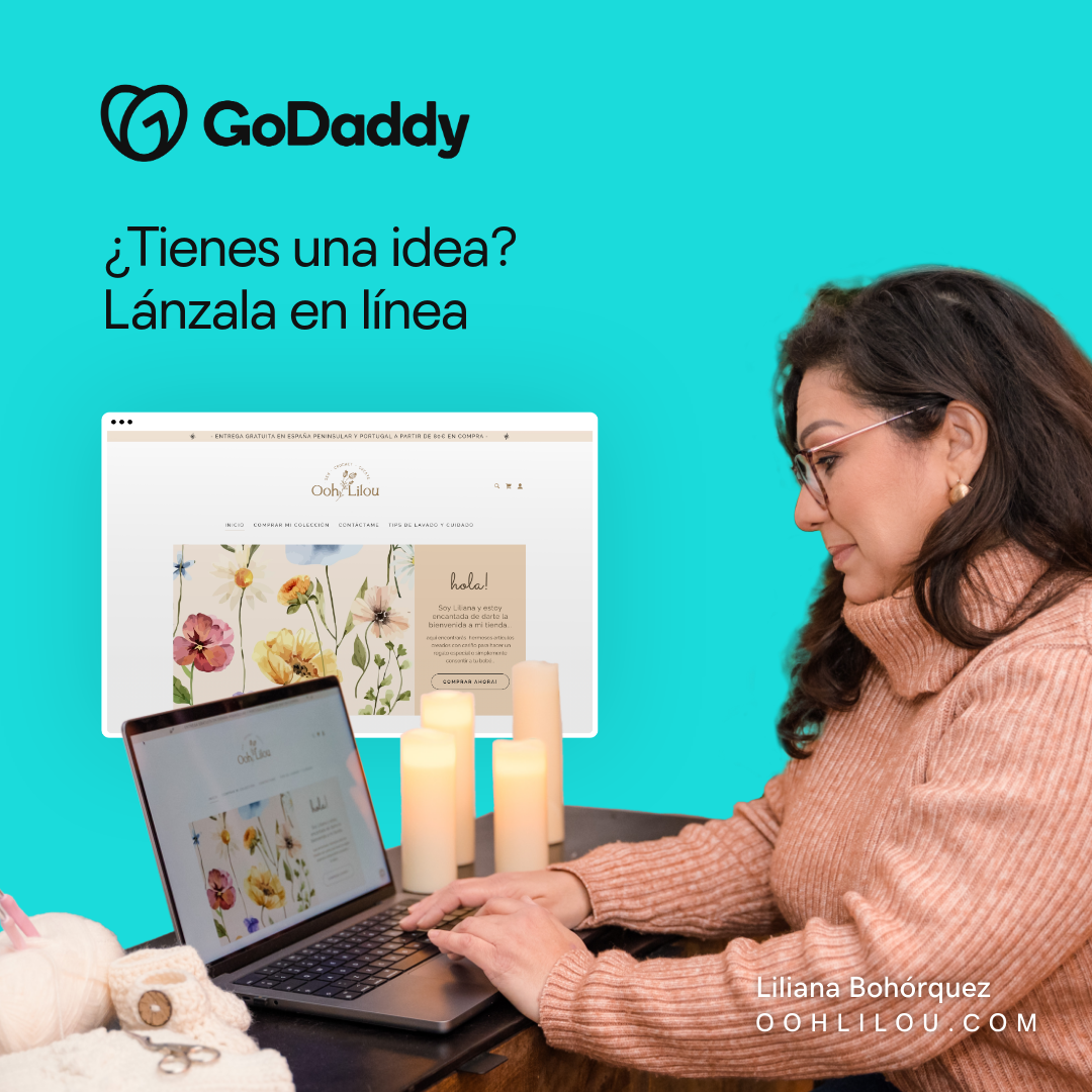 GoDaddy España Facebook ad from May 8, 2026