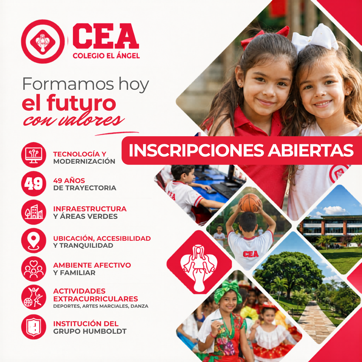 UE Colegio El Ángel Facebook ad: Papá, mamá: sabemos que elegir el colegio ideal…