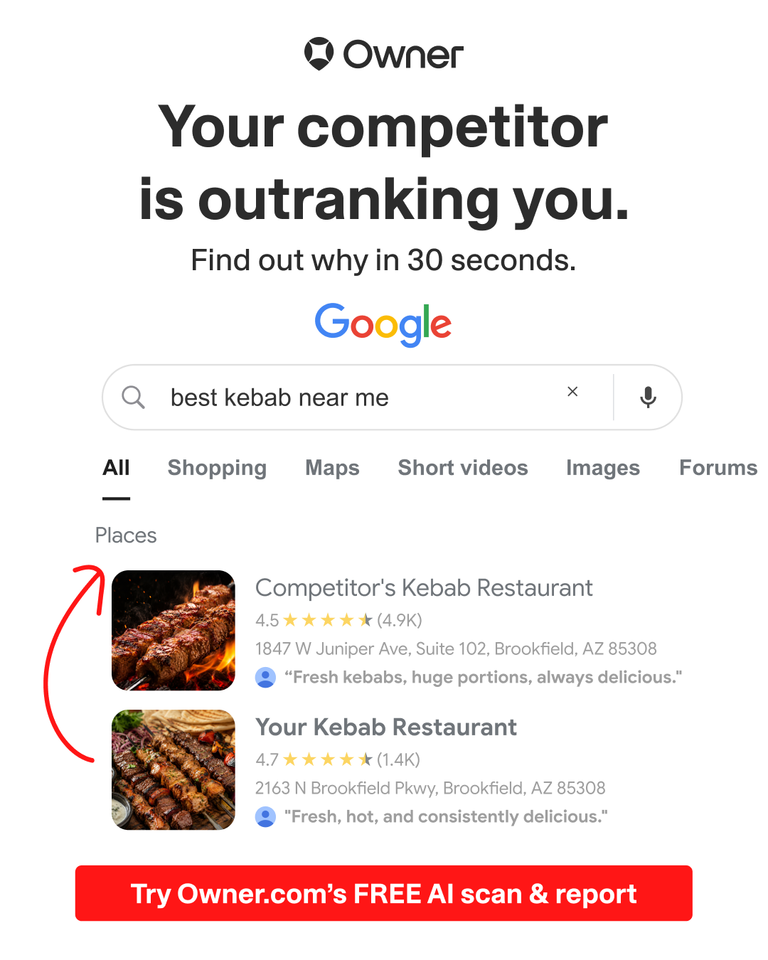 Owner.com Facebook ad