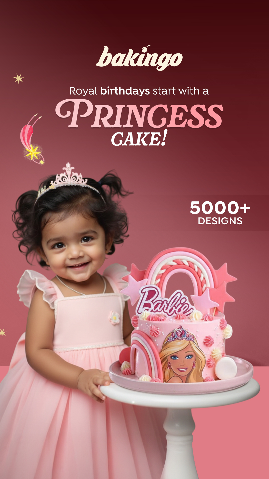 Bakingo Facebook ad: Princess Cakes
