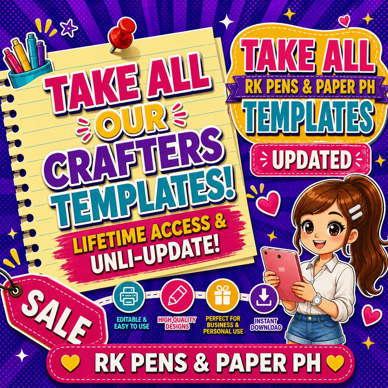RK Pens And Paper PH Facebook ad: ๐๐ก๐ ๐๐ฅ๐ญ๐ข๐ฆ๐๐ญ๐ ๐๐ซ๐๐๐ญ๐๐ซ๐ฌ ๐๐๐ฆ๐ฉ๐ฅ๐๐ญ๐โฆ
