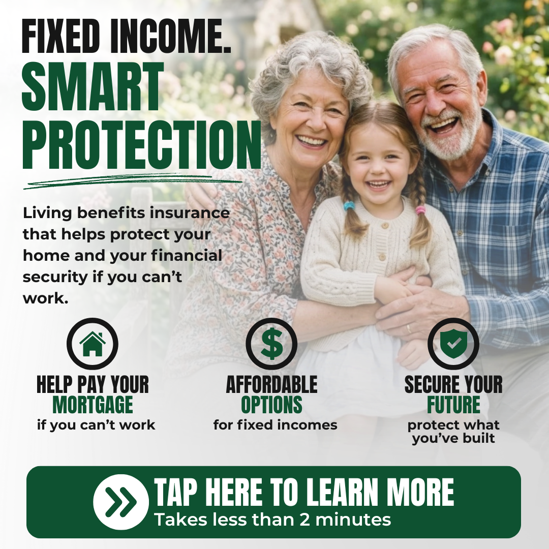 Family Term & Home Protection Solutions Facebook ad: Mortgage Protection Made Simple