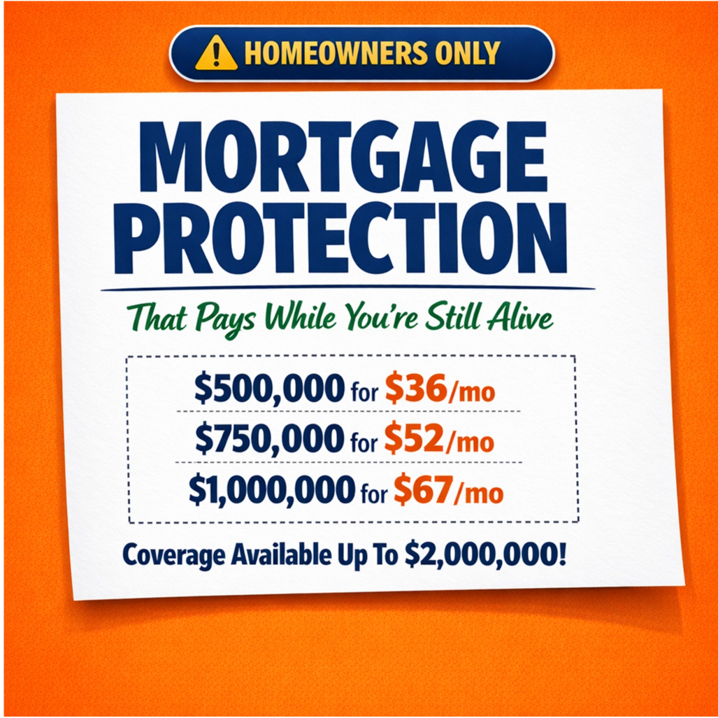 Chris Prudent - Unity Legacy & Life Legacy Facebook ad: Mortgage Protection w/ Living Benefits