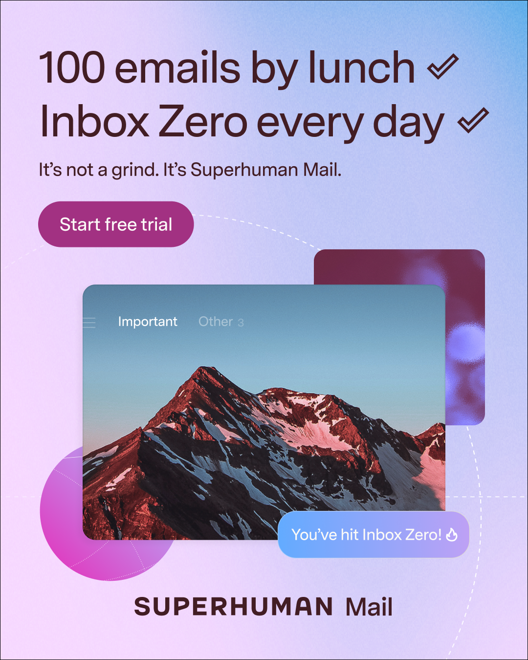 Superhuman Mail Facebook ad