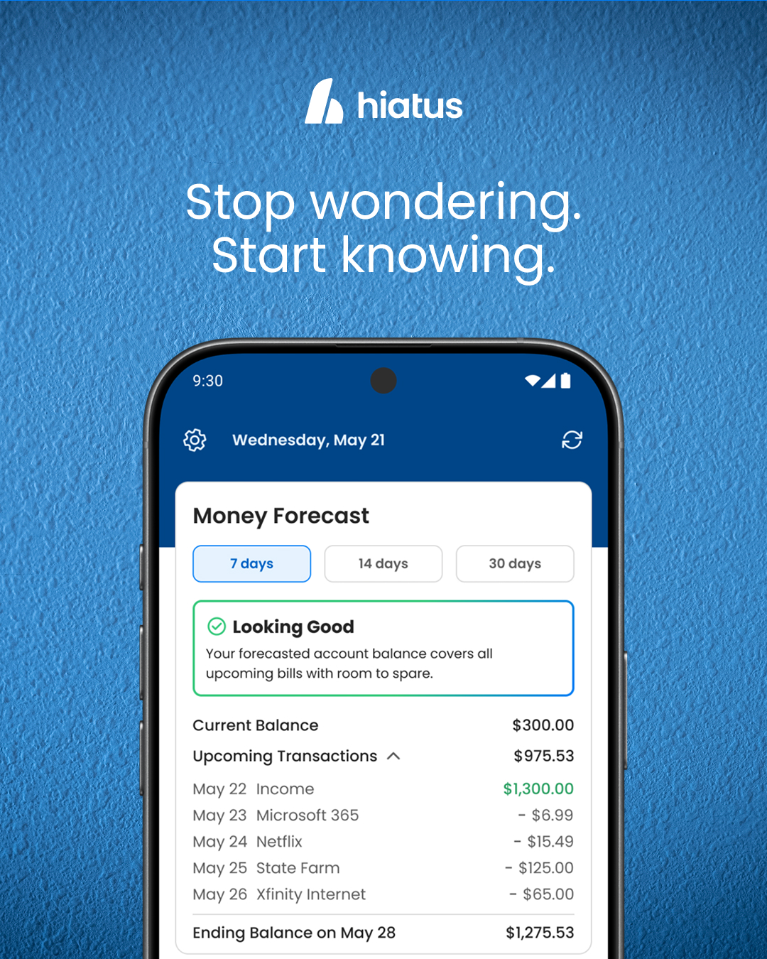 Hiatus Facebook ad