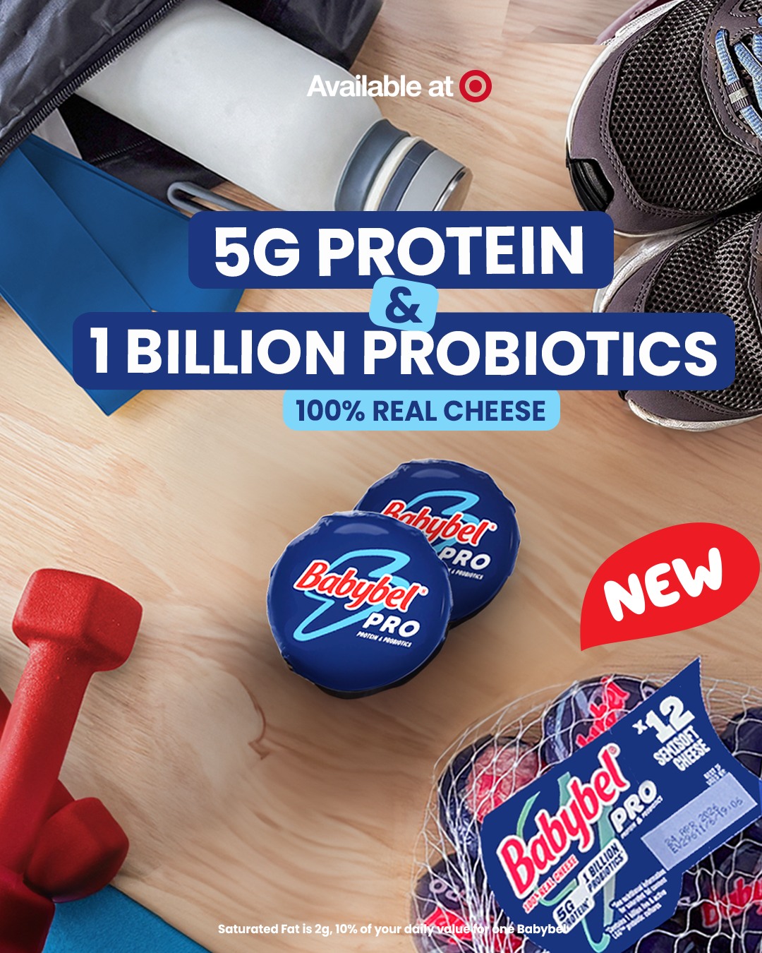 Babybel Facebook ad: Mini Babybel PRO (Protein + Probiotics) Snack Cheese…