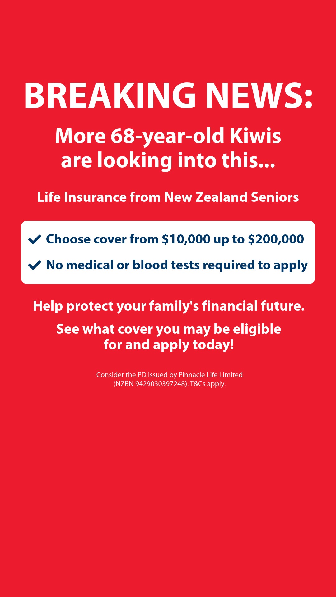 New Zealand Seniors Life Facebook ad