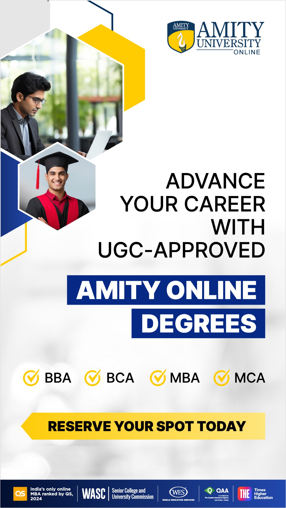 Amity Online Facebook ad