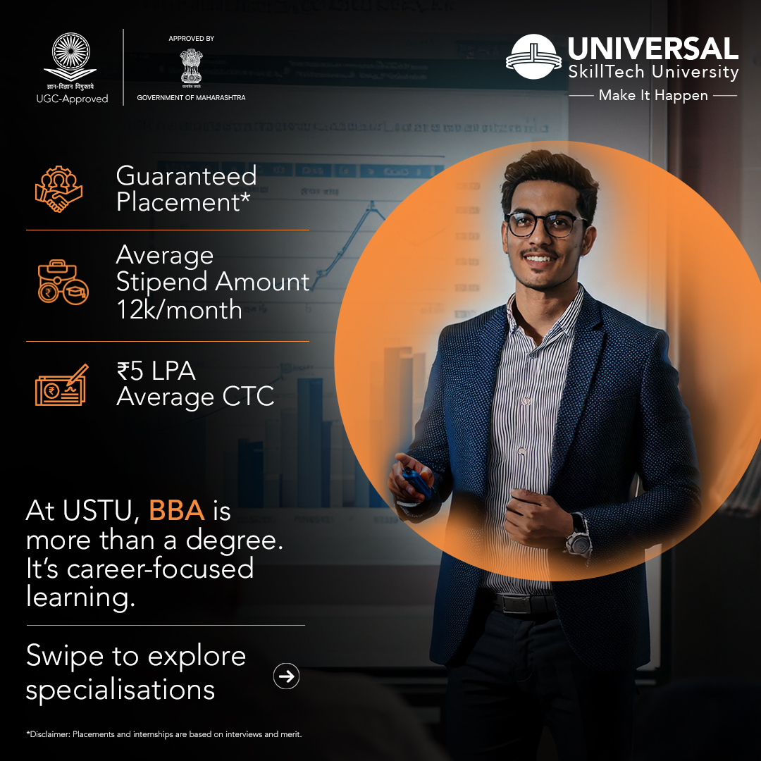 Universal SkillTech University Facebook ad: 06-12 Months Internship, 200+ recruiters, and…